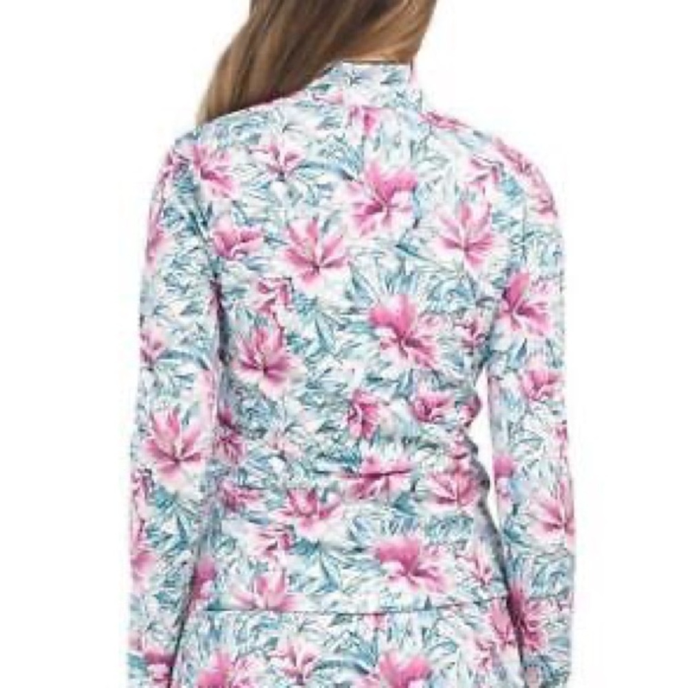 Tommy‎ Bahama Floral Long Sleeve Golf/Tennis Full Zip Jacket. - Picture 2 of 7
